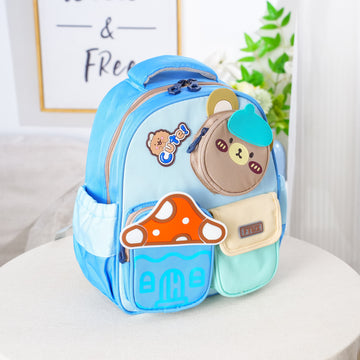 Cute Bear Kids Backpack – Blue