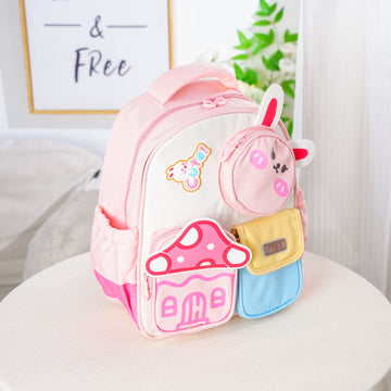 Cute Bear Kids Backpack – Pink
