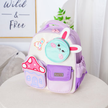 Adorable Bunny Kids Backpack – Purple
