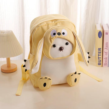 3D Cartoon Kids' Backpack - Yellow
