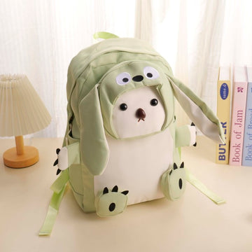 3D Cartoon Kids' Backpack - Green