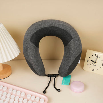 Clolor-Block Double-Ridge U-Shaped Pillow