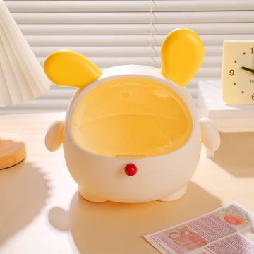 Chubby Dog Desktop Storage Box - Creamy White