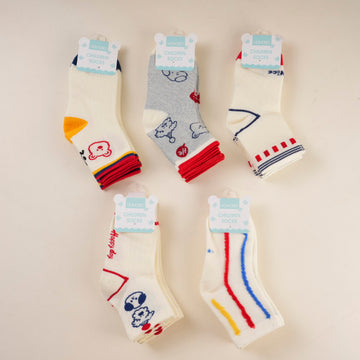 Dopamine Bear Kids' Mid-Calf Socks L (3 pairs)