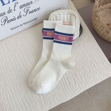 Sporty Women's Mid-Calf Socks 2 Pairs