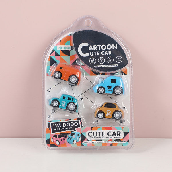 Cartoon high-speed inertial car 4PCS