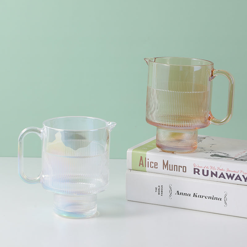 Vertical stripe series glass cup -600ml