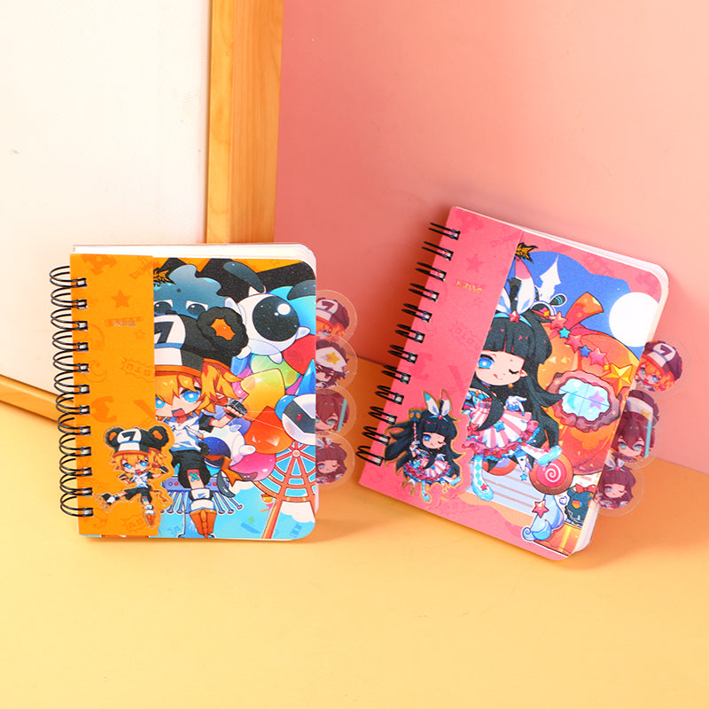 AOTU World-PVC bookmark coil notebook A6-horizontal lines inner pages