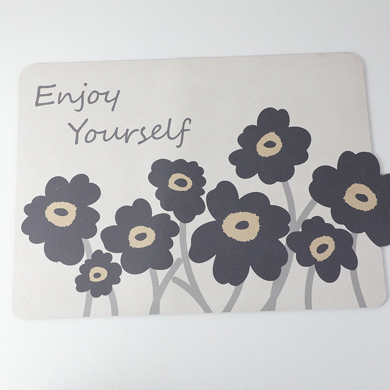 Accompanying floral series floor mat