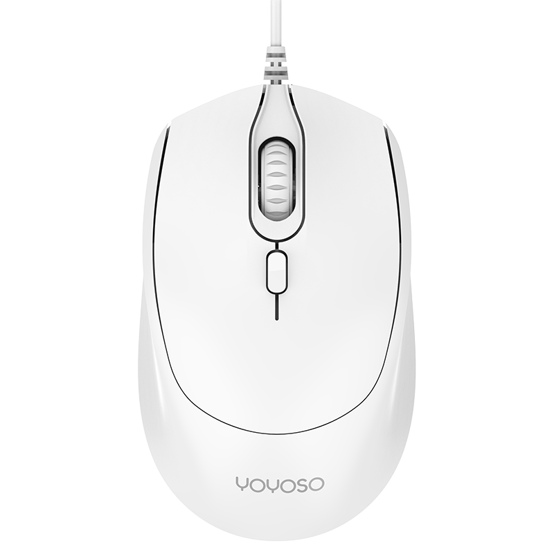 Wired business office mouse-white