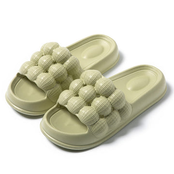 Bubble pattern green women's household slipper size 40-41