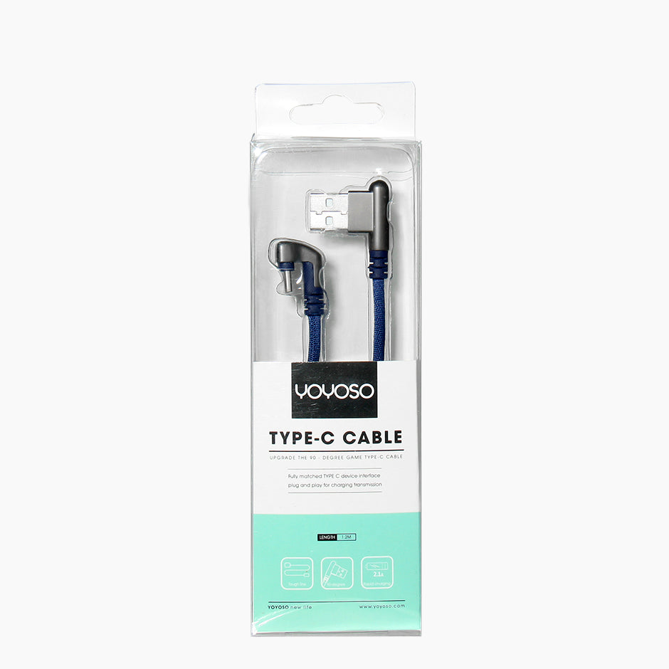 Upgrade the 90-degree game type-C data cable-blue
