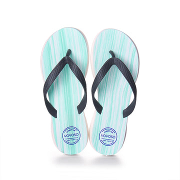 Casual ladies flip-flops (light green size: 37-38)