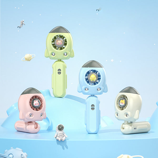 Double Mist Rocket Folding Handheld Fan (DM-67A)