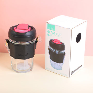 Octagonal Glass Cup -350Ml