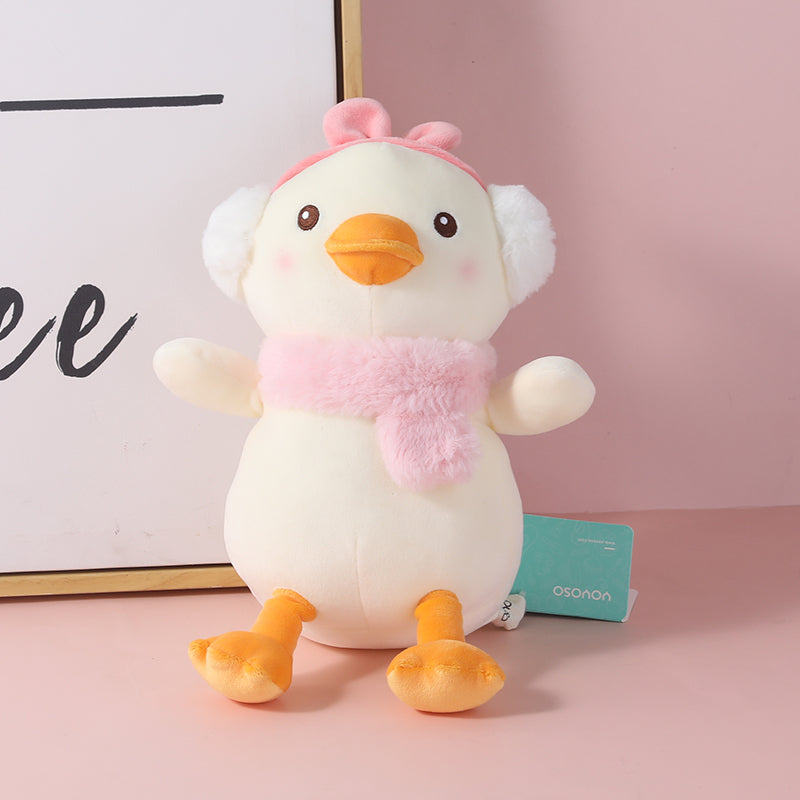 Scarf warm winter duckling plush doll-20cm