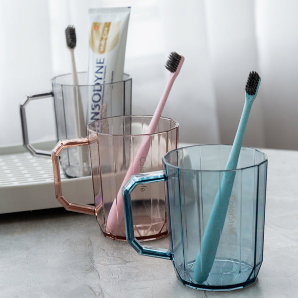 Clear diamond shape mouthwash cup-400ml