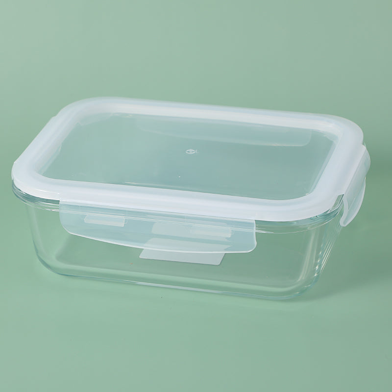 High Borosilicate Rectangular Glass Fresh-Keeping Bowl-1040Ml
