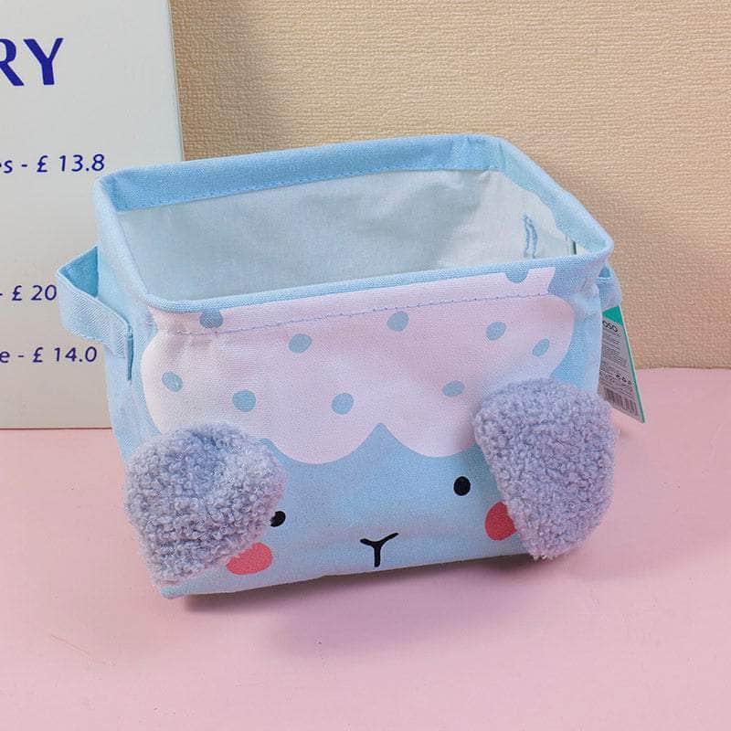 Terry Animal Desktop Square Box - Blue