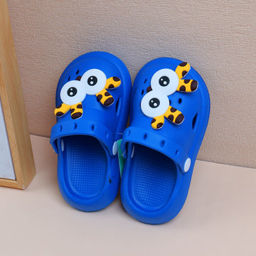 Cute Eyes Giraffe Children's Cave Shoes Blue - Size 24-25