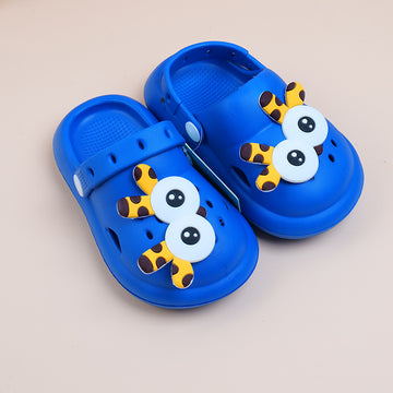 Cute Eyes Giraffe Children's Cave Shoes Blue -Size 26-27