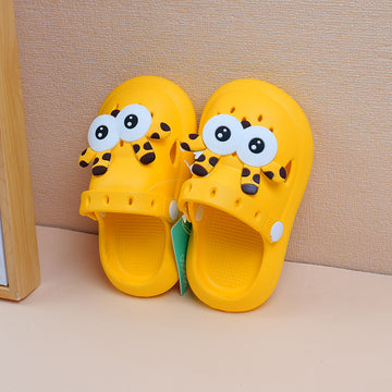 Cute Eyes Giraffe Children's Cave Shoes Yellow - Size 26-27