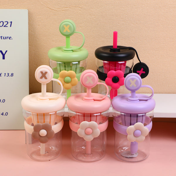 Flower Plastic cup - 600ml