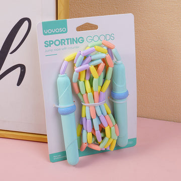 Rainbow Bamboo Jump Rope T034