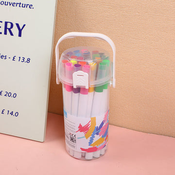 24 colors Triangle Rod Double-ended Watercolor Pencils Transparent cap model 241