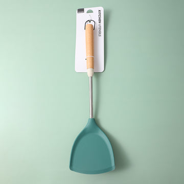 Fashion silicone spatula with wooden handle