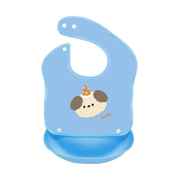 Waterproof detachable feeding bib-cute puppy