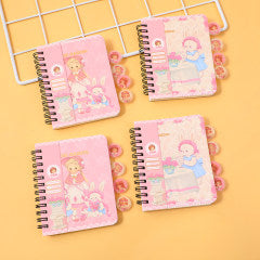 Egg roll sister rose manor PVC bookmark coil notebook A6-horizontal line inside