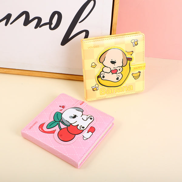 Colourful fruity papi dog square magnetic buckle notebook-inside coloured pages