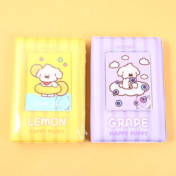 Colourful fruity papi dog stress relieve puzzle notebook A6- horizontal inside p