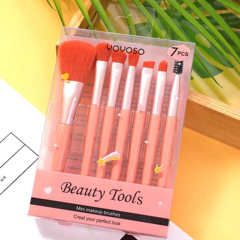Morandi Pink Mini Makeup Brush-7Pcs