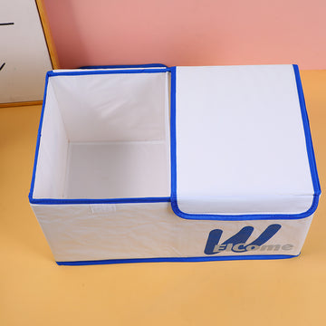 Flip cover storage box-L