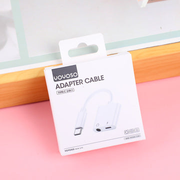 TYPE-C to headphone jack and charging 2-in-1 adapter cable