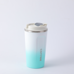 Gradient color coffee cup 500ml-blue