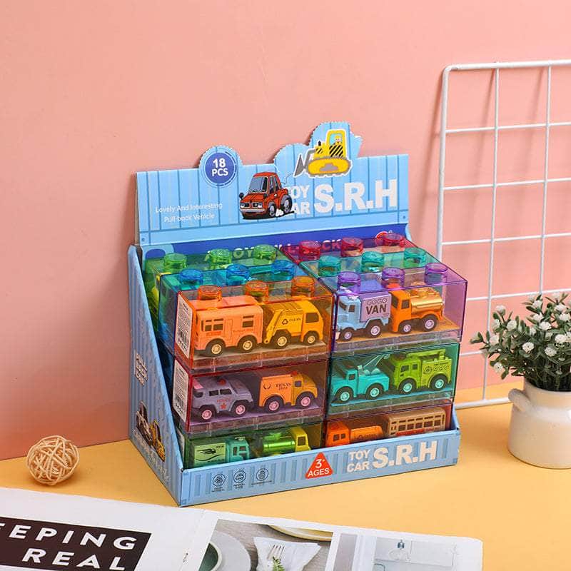 Fun small engineering pull-back car 2pcs