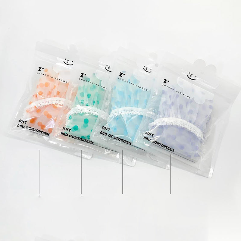 Polka dot shower cap