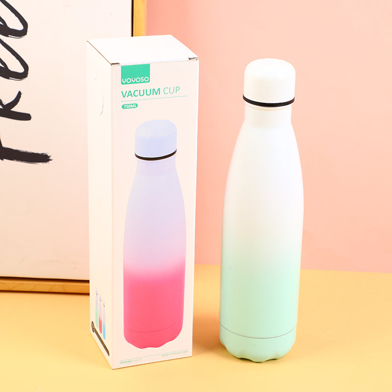 Single-Layer Oval Stainless Steel Cup 750Ml-Green