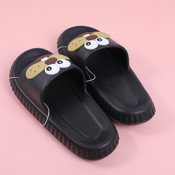 Cute animal couple slippers size 42-43 (black)