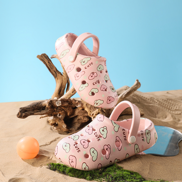 Cute puppy beach shoes with holes size 35-36 (light pink)