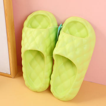 Personality diamond simple women's household slippers size 36-37-green