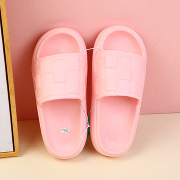 Mini biscuit couple women's household slippers size 40-41 (misty pink)