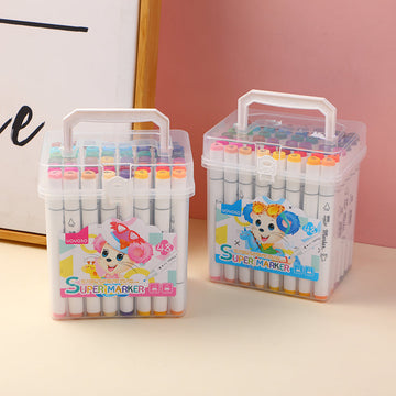 48 colors Triangle Lever Double Head Marker 220