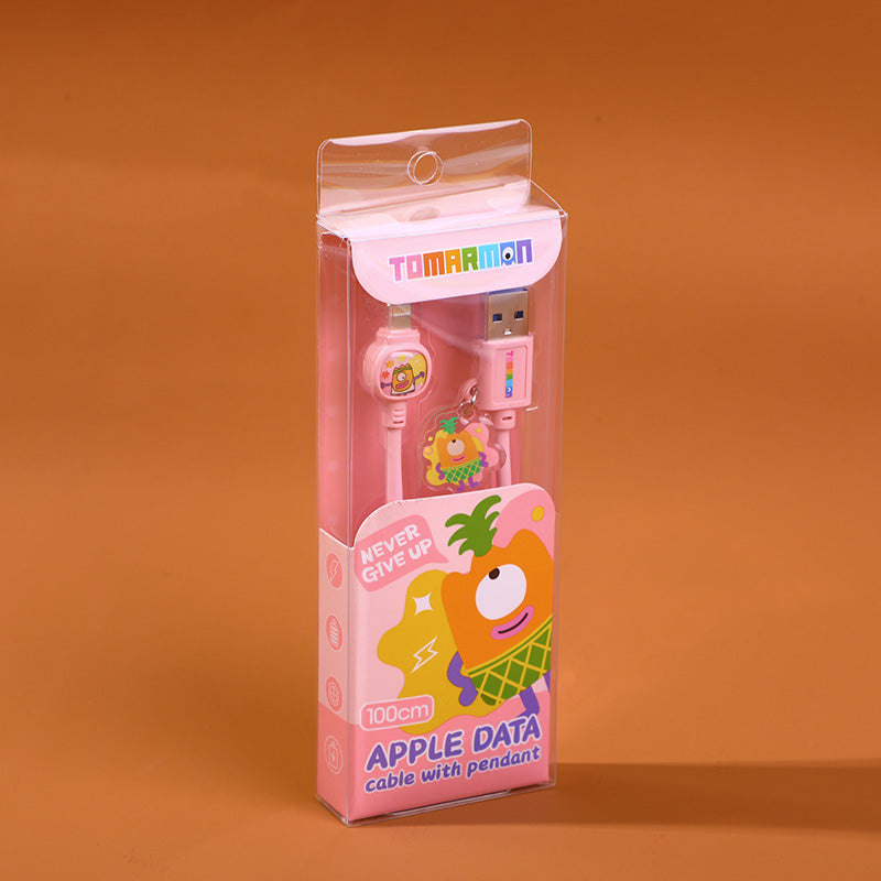 TOMARMON Apple data cable with pendant-pink