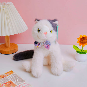 Lucky Grey Soothing Cat plush doll -35cm