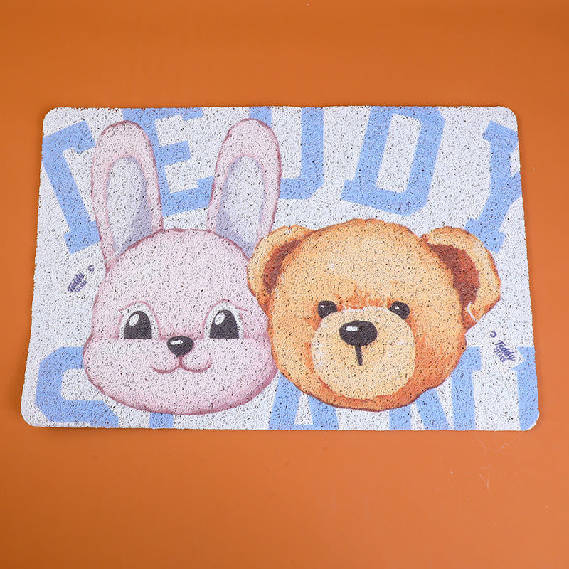 TEDDY ISLAND series floor mat 001-blue