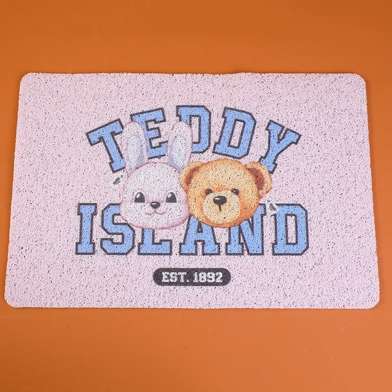 TEDDY ISLAND series floor mat 003-pink